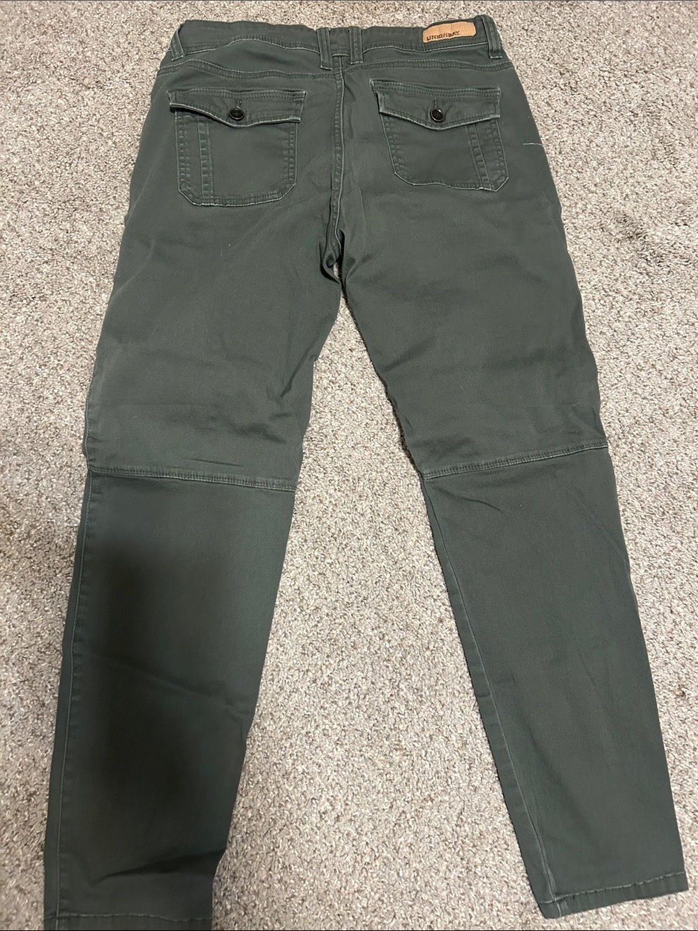 Woman's Utility Cargo Pants in Olive Green - Slim Tapered - Picture 5 of 7